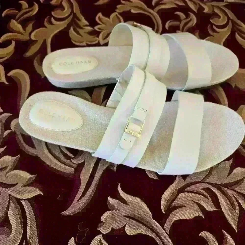 Cole Haan Feancine Demi Wedge Slide -Size 10B Ivory - Picture 3 of 6